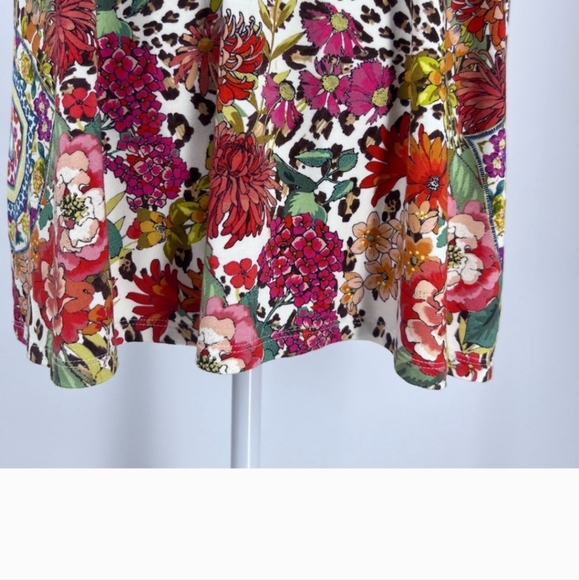 Johnny Was Pink Animal Print Top Sz Xl - Picture 4 of 9